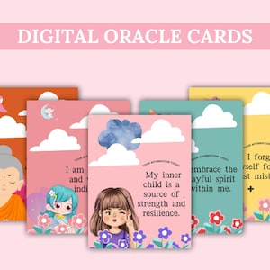 40 Tarjetas de Afirmaciones del Niño Interior: Baraja de Sanación Imprimible para el Amor Propio, la Seguridad y el Apoyo Emocional