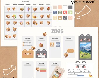 Mood Digital Stickers | Hand-Drawn Goodnotes Stickers | Planner Sticker | Aesthetic Pastel Stickers | Journal Sticker | Pre-Cropped for iPad