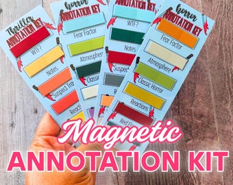 Annotation Kit | Magnetic Bookmark for Thriller & Horror for Book Lovers