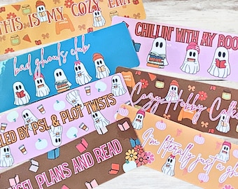 Cozy Fall Bookmarks – Autumn & Book Quotes Orange, Pink, Blue, and Brown | Pumpkin Spice Season, Bookish Gift, Ghoul, Reading Accessory