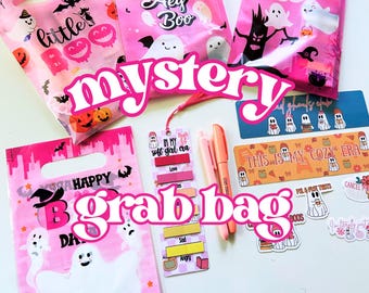 Mystery Halloween Grab Bag | Spooky Cute Stationery Pack | Bookish Stickers, Bookmarks, & Annotation Kit