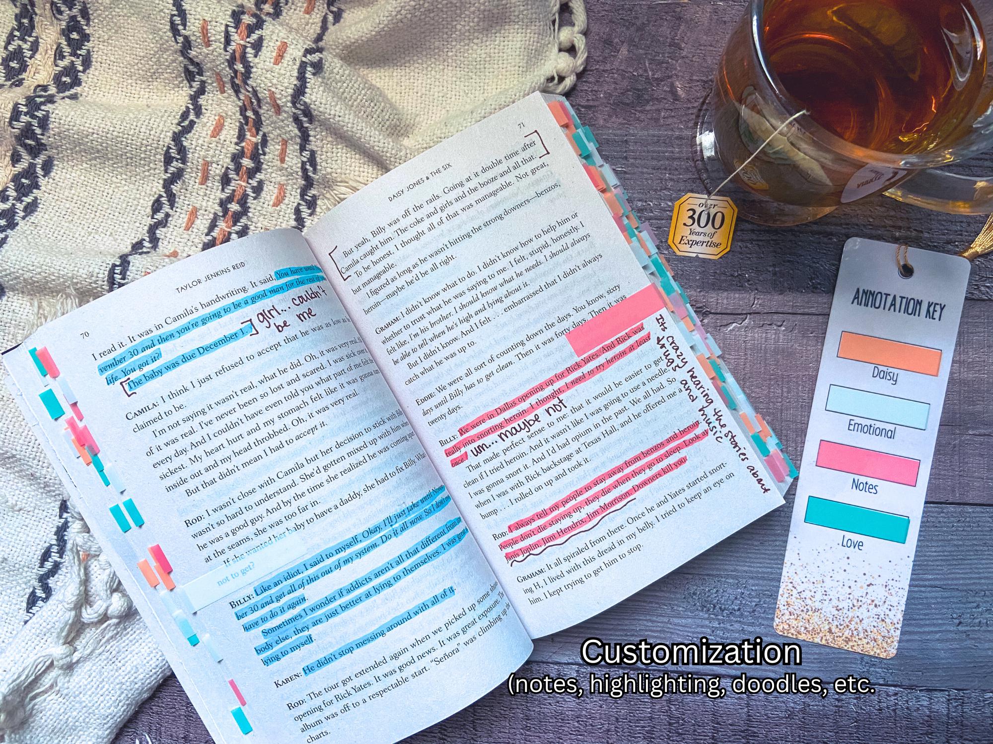 Read Note Intimation Label Vector Heavily Annotated Book | Emotional & Intimate Reader Notes | Book Lover ...