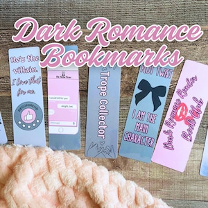 Segnalibri &quot;Dark Romance&quot; / Regalo per amanti dei libri &quot;Morally Grey&quot; / Accessori ispirati ai Tropi / Lettura di romanzi piccanti / Segnalibro