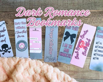 Dark Romance Bookmarks | Morally Grey Book Lover Gift | Trope-Inspired Bookish Accessories | Spicy Romance Reading | Book mark
