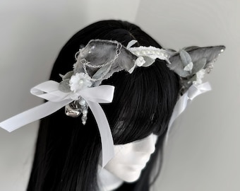 Smokey Silver Sage ~ Fantasy Kitten Ears