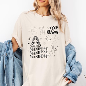 Manifestation Unisex T-Shirt, Empowerment Tee, Spiritual Gift, Motivational Apparel, Yoga Shirt, Daily Inspiration Wear