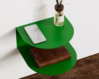 Bedside Metal Wall Shelf - Display Modern Shelf - Small Handmade Shelf - Room Organizer - Decorative Wall Tray - Farmhouse Shelf- Book Shelf