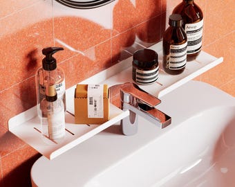 Metal Bathroom Shelf – Wall Mounted Organizer, Modern Decor