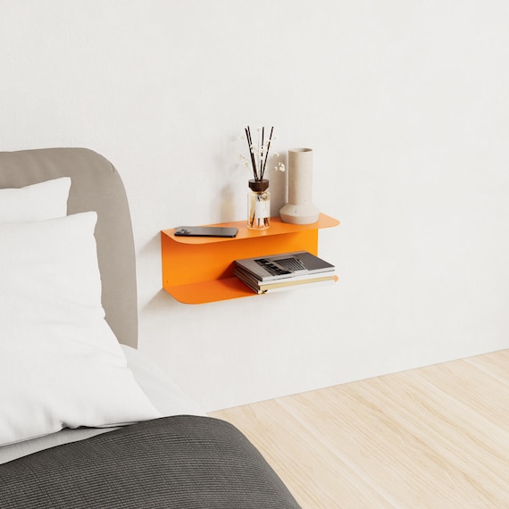 Metal Nightstand Shelf - Bedroom Shelf - Modern Wall Shelf - Decorative Shelf- Display Shelf- Book Shelf- Floating Shelf- Bedroom Furniture.