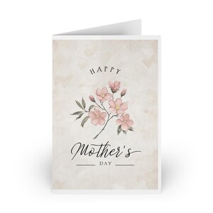 Cartes de voeux florales pour la fête des mères, élégant lot de cartes pour maman, messages d'anniversaire personnalisés, cartes vierges à faire soi-même, 1 ou 10 pièces