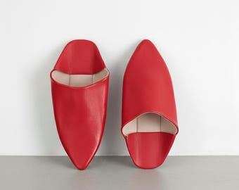 Handgemaakte babouchepantoffels – Authentieke Marokkaanse pantoffels, uniseks binnen- en buitenschoenen, puntige Marokkaanse baboucheschoenen