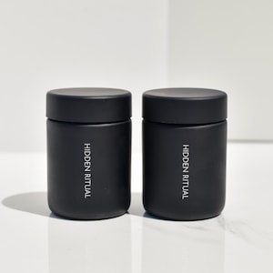 Child-resistant Pill Jar Set for Vitamins - Pretty Vitamin and Child-proof Pill Jars, Sleek and Modern Pill Storage Solutions