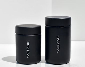 Child-Resistant Vitamin & Pill Jar Set: Modern Glass Storage