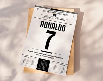 Impresión de gol de Cristiano Ronaldo, póster de fútbol imprimible, descarga instantánea, regalo para nieto, póster de Cristiano Ronaldo, regalo de CR7, impresión de CR7