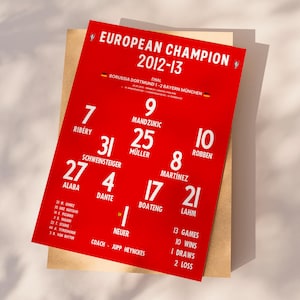 Bayern Munich 2013 Champions print, Football Poster Printable, Bayern gift, Bayern poster, Instant Download, Bayern Munich Wall Art