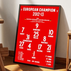 Bayern Munich 2013 Champions print, Football Poster Printable, Bayern gift, Bayern poster, Instant Download, Bayern Munich Wall Art