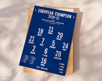 Chelsea 2012 Champions print, Football Poster Printable, Chelsea gift, Chelsea poster, Instant Download, Chelsea Wall Art, Chelsea print