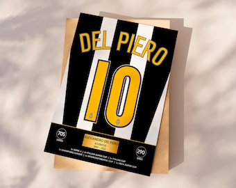 アレッサンドロ・デル・ピエロ ベクター：サッカーレジェンドTシャツ