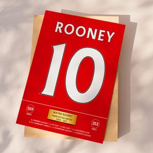 Wayne Rooney Poster Print, Football Poster Printable, Instant Download, Rooney poster, Rooney gift, Man United legend, Rooney art