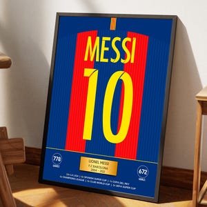 Lionel Messi Barcelona poster print, Football Poster Printable, Gift for son, Messi Poster, Instant Download, Messi gift, Kids decor, Barça