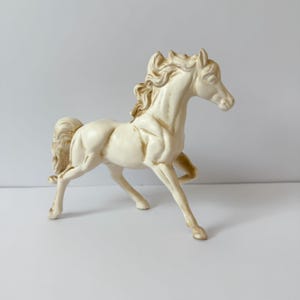 Vintage Cream Rearing Horse Figurine – Mid Century Style – 6.5” Tall