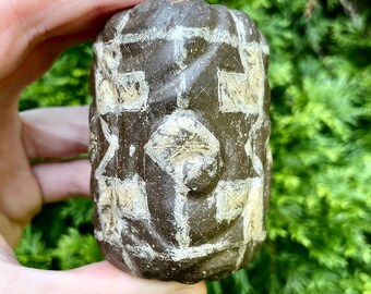 Ancient Swirl Block Handmade Ceramic Sculpture Rattle