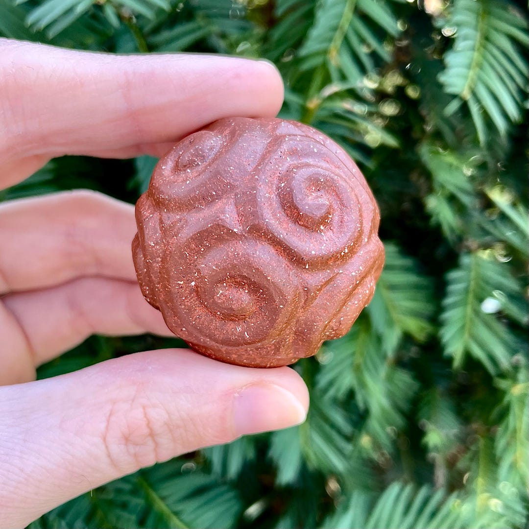 Fire Swirl Stone Ceramic Rattle - Etsy