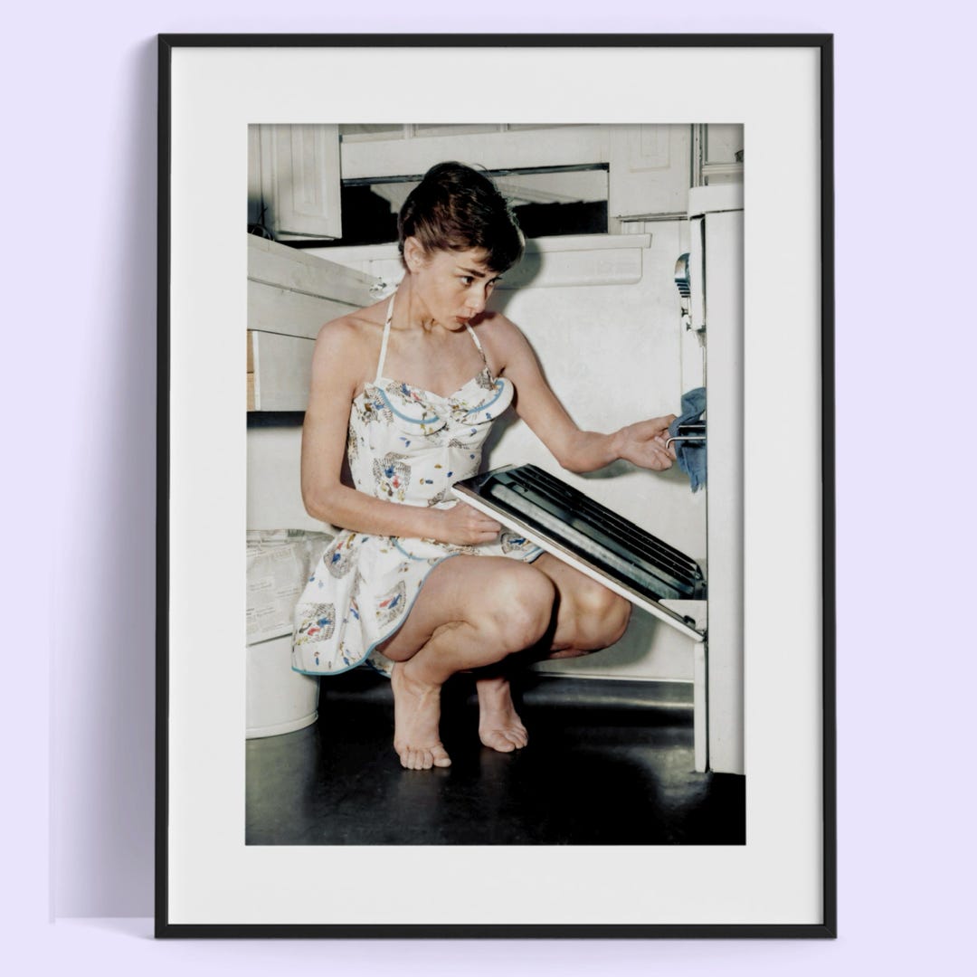 Audrey Hepburn Color Colorized in Kitchen Cooking Photo Print - Etsy