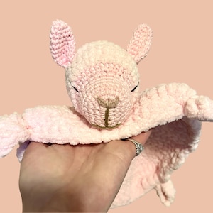 Llama Lovey Handmade crochet security blanket for little ones