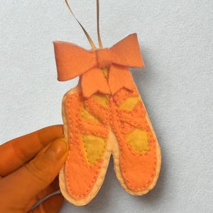 Handmade Felt Ballet Slipper Ornament – Ballet Tree Decoration – Stocking Stuffer