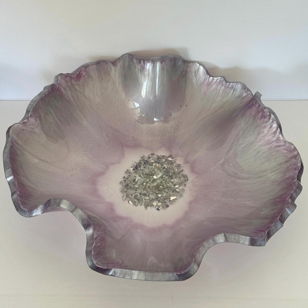 Elegant Flower Bowl | Handmade With Resin - Etsy