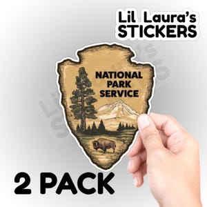 National Park Service Park and Recreations Arrow Head Stickers Decals - You choose size and quantity