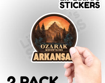 Arkansas Sticker, Mountain Sticker, Cooler Sticker, Water Bottle Sticker, Arkansas Souvenir, Arkansas Gift State Sticker