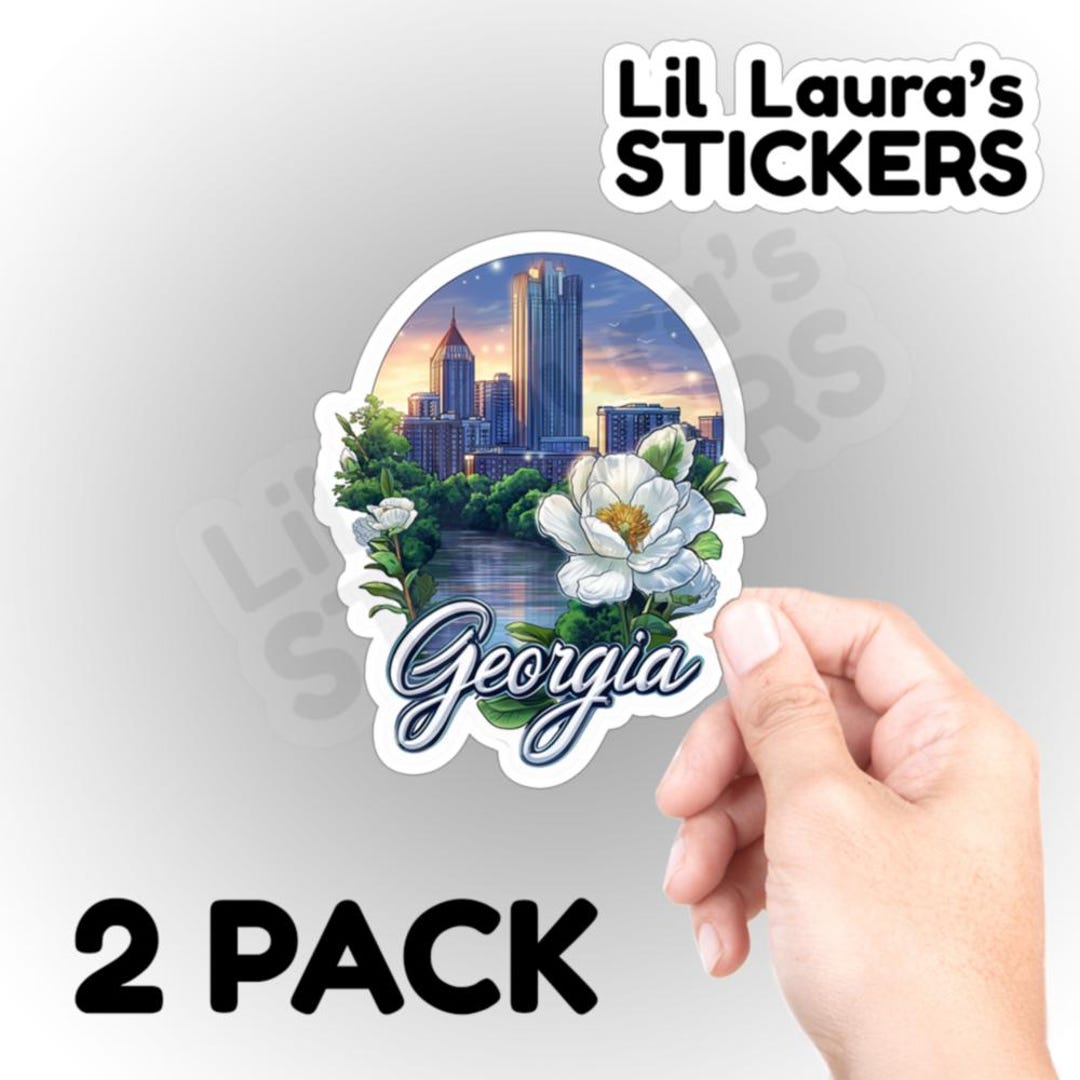 Georgia Sticker Vinyl Decal, Peach State, Cooler Sticker, Laptop ...