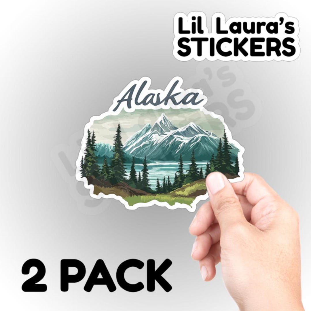 Alaska Sticker, Laptop Sticker, Cooler Sticker, Water Bottle Sticker ...