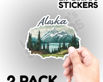 Alaska Sticker, Laptop Sticker, Cooler Sticker, Water Bottle Sticker, Alaska Souvenir, Alaska Gift, State Sticker