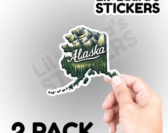 Alaska Outline Sticker, Laptop Sticker, Cooler Sticker, Water Bottle Sticker, Alaska Souvenir, Alaska Gift, State Sticker