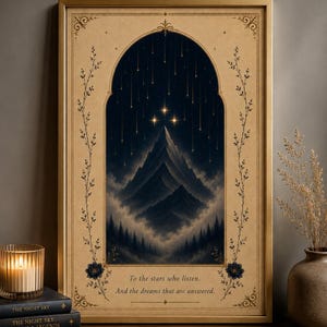 ACOTAR Inspired Night Court Wall Art | Ramiel & Starfall Fantasy Print | Bookish Decor | A3 A4 Fantasy Poster