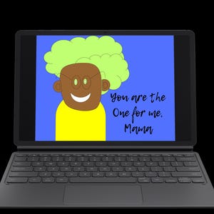 Decoração de parede com clip art digital de desenho animado para mãe, amor pela família, download instantâneo, design de clip art "Mãe, nossa heroína", cartão de felicitações para o dia das mães