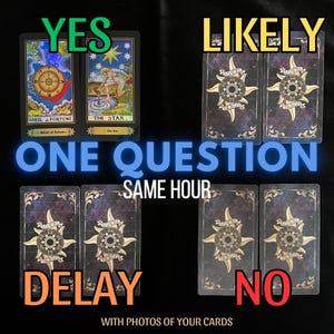 SAME HOUR, Tarot Yes no, One Question, Yes Or No Reading, Tarot Yes Or No Answer Prediction, Tarot Reading