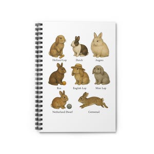 Niedliches Häschen Spiralblock für Tierliebhaber, Häschen Journal, niedliches Briefpapier, Geschenk für Kinder, Kinder Notizbuch