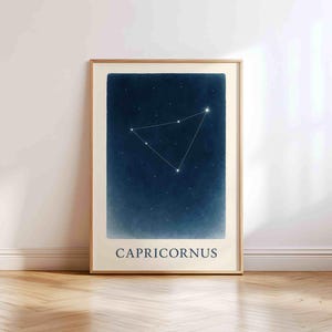 Capricornus Sternbild Print - Sternzeichen Karte fürs Kinderzimmer | Steinbock Wandbild | Nachthimmel Digital Download