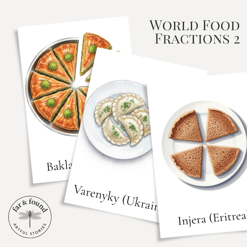 World Food Fraction Flashcards | Printable Math Resource for Culturally ...