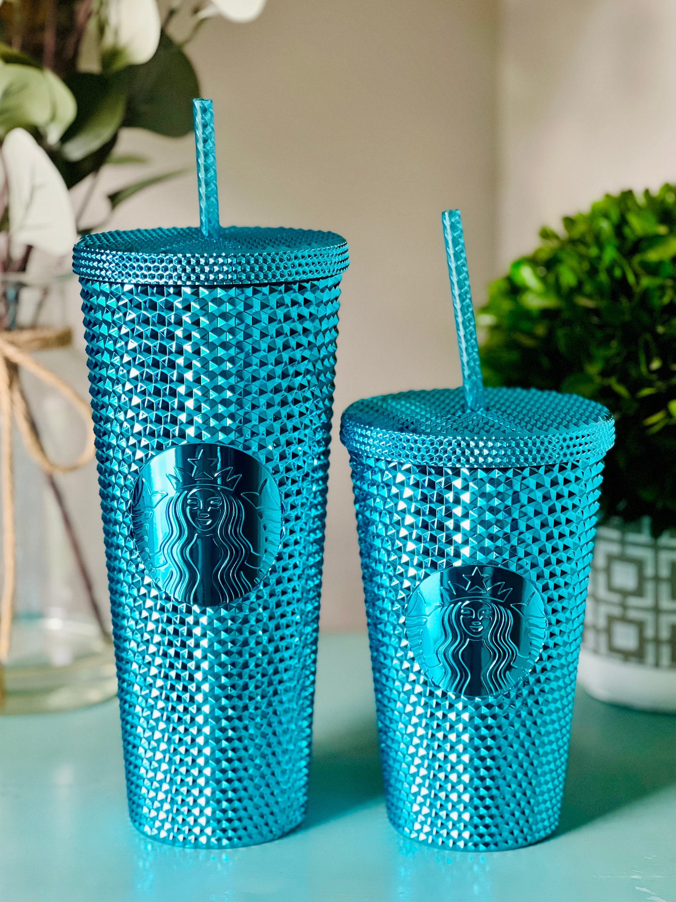 NEW!! - EARLY RELEASE - Starbucks Blue Chrome Studded Tumbler - 6/27  Release date - Venti - Grande - Authentic - Ships same day!