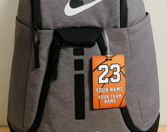 Custom Basketball Bag Tag (Name, Number, Team Name) DOUBLE SIDED