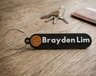 Custom Basketball Bag Tag: 3d Printed