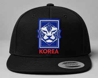 Korea Embroidered Snapback Hat, Korean Tiger Cap
