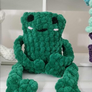 Jumbo Frog Stuffed Animal Plush Adorable Leggy Froggy Plushie Amigurumi