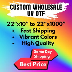 Custom Wholesale UV DTF Transfer Gang Sheet UV Dtf Stickers Ready to Apply Waterproof Uv Dtf Easy to Use Cup Wrap Uv Dtf Uv Decals Stickers