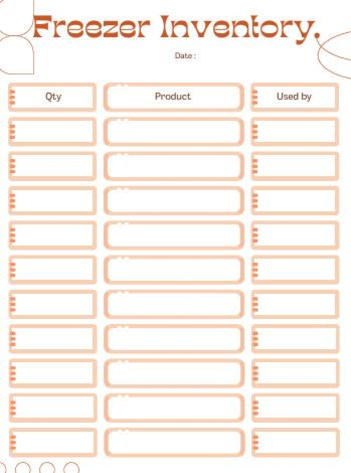 Freezer Inventory Sheet | Printable - Etsy Canada